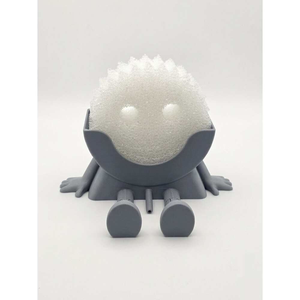 Funny Sitting Sponge Holder for Scrub Daddy 3D Printed Sink Caddy Organizer